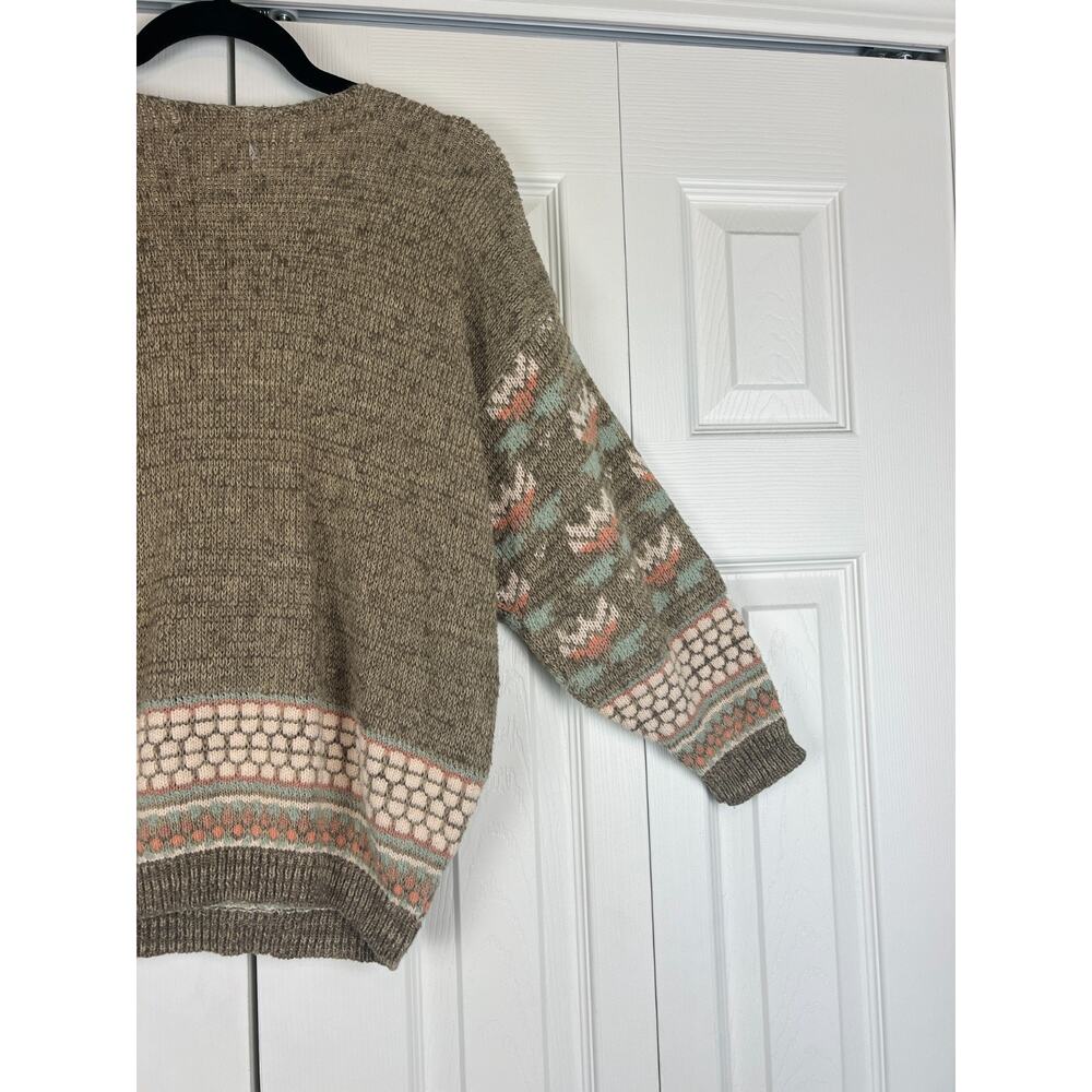 Vintage Sweater Loft Knit Sweater Peter Pan Collar Cottage Floral S - Picture 7 of 10
